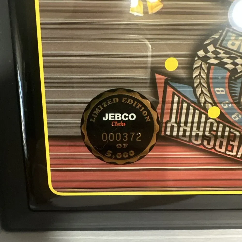 NRFB Jebco NASCAR Clock Sam Bass 1998 Limited Edition 372/5000 NIB Racing Cars